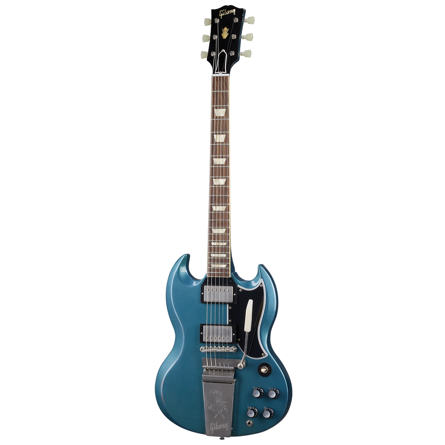 Gibson Custom 1964 SG Standard Reissue with Maestro, Light Aged, Pelham Blue Electric Guitar Gibson Custom