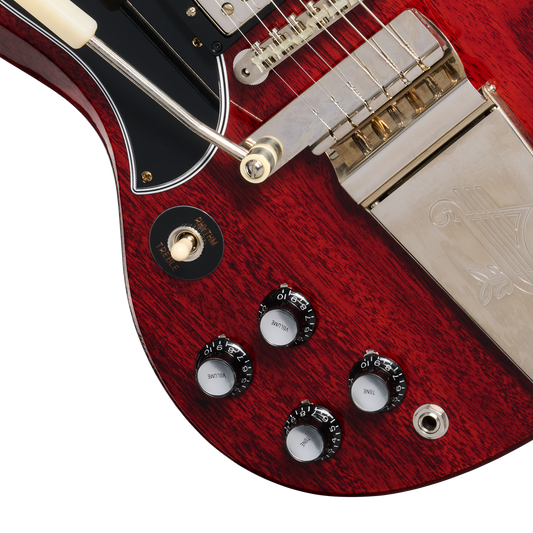 Gibson Custom 1964 SG Standard Reissue with Maestro, Left-Handed, Cherry Red Electric Guitar Gibson Custom