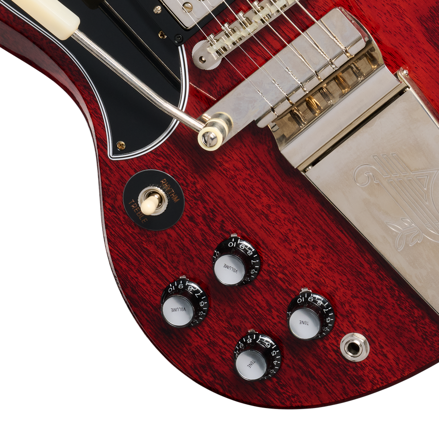 Gibson Custom 1964 SG Standard Reissue with Maestro, Left-Handed, Cherry Red Electric Guitar Gibson Custom