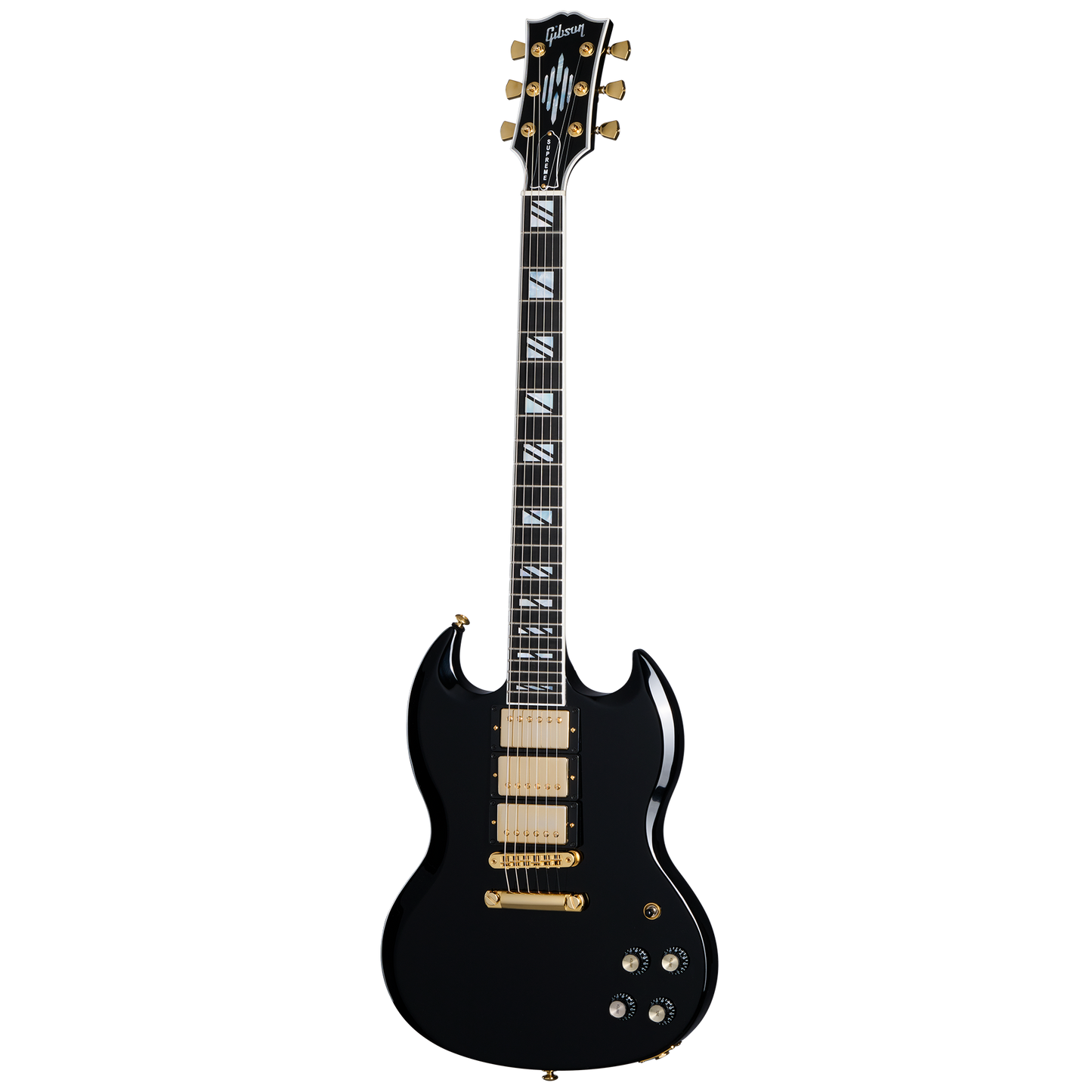 Gibson SG Supreme, Ebony, 3-Pickup, Exclusive Electric Guitar Gibson
