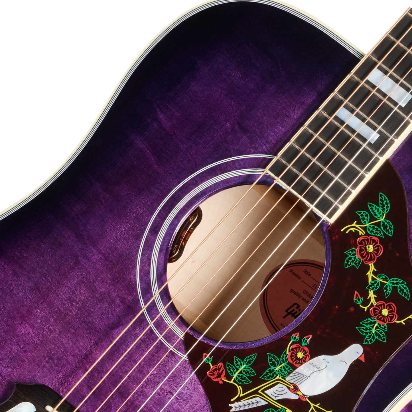 Gibson Custom Dove Original with Bearclaw Top, Purple Stain Gibson