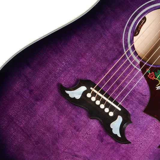 Gibson Custom Dove Original with Bearclaw Top, Purple Stain Acoustic Guitar Gibson Custom