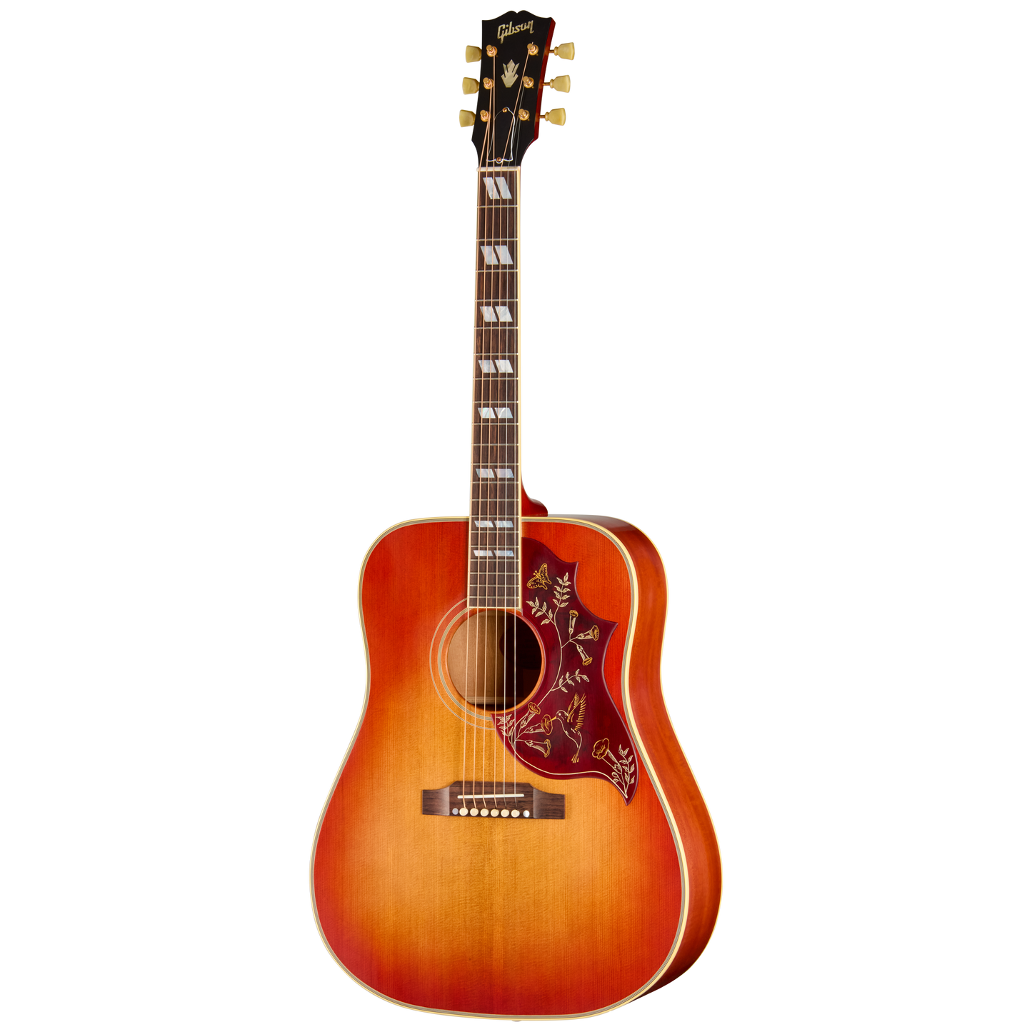 Gibson Custom 1960 Hummingbird Reissue, Ultra Light Aged, Washed Cherry Sunburst Acoustic Guitar Gibson Custom