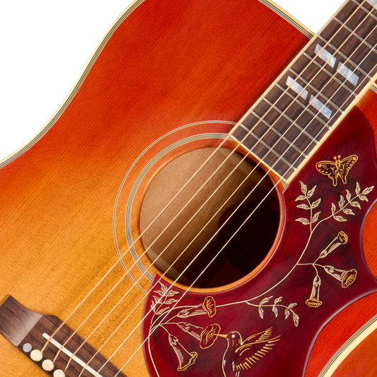 Gibson Custom 1960 Hummingbird Reissue, Ultra Light Aged, Washed Cherry Sunburst Acoustic Guitar Gibson Custom