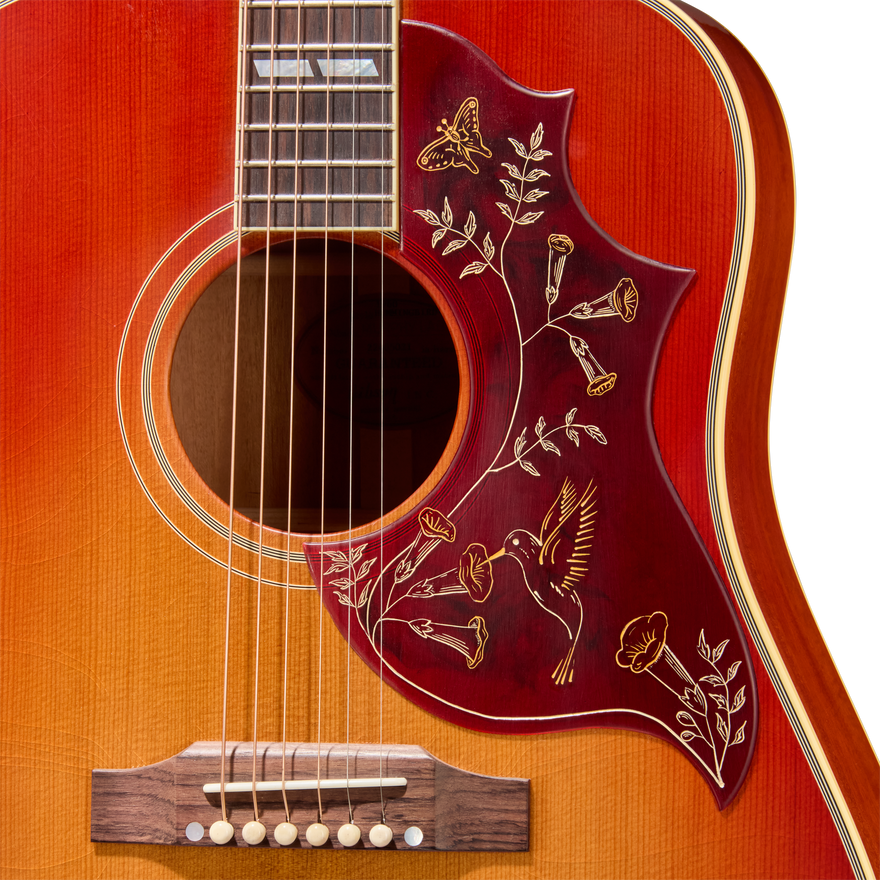 Gibson Custom 1960 Hummingbird Reissue, Ultra Light Aged, Washed Cherry Sunburst Acoustic Guitar Gibson Custom