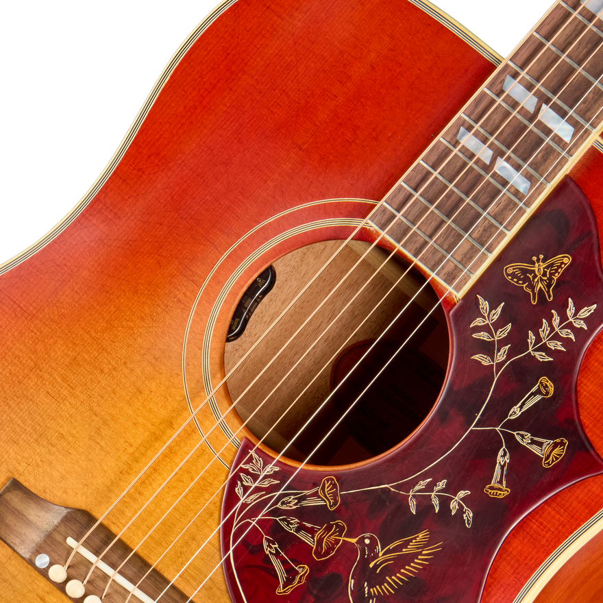 Gibson Custom 1960 Hummingbird Reissue with HiFi, Ultra Light Aged, Washed Cherry Sunburst Acoustic Guitar Gibson Custom