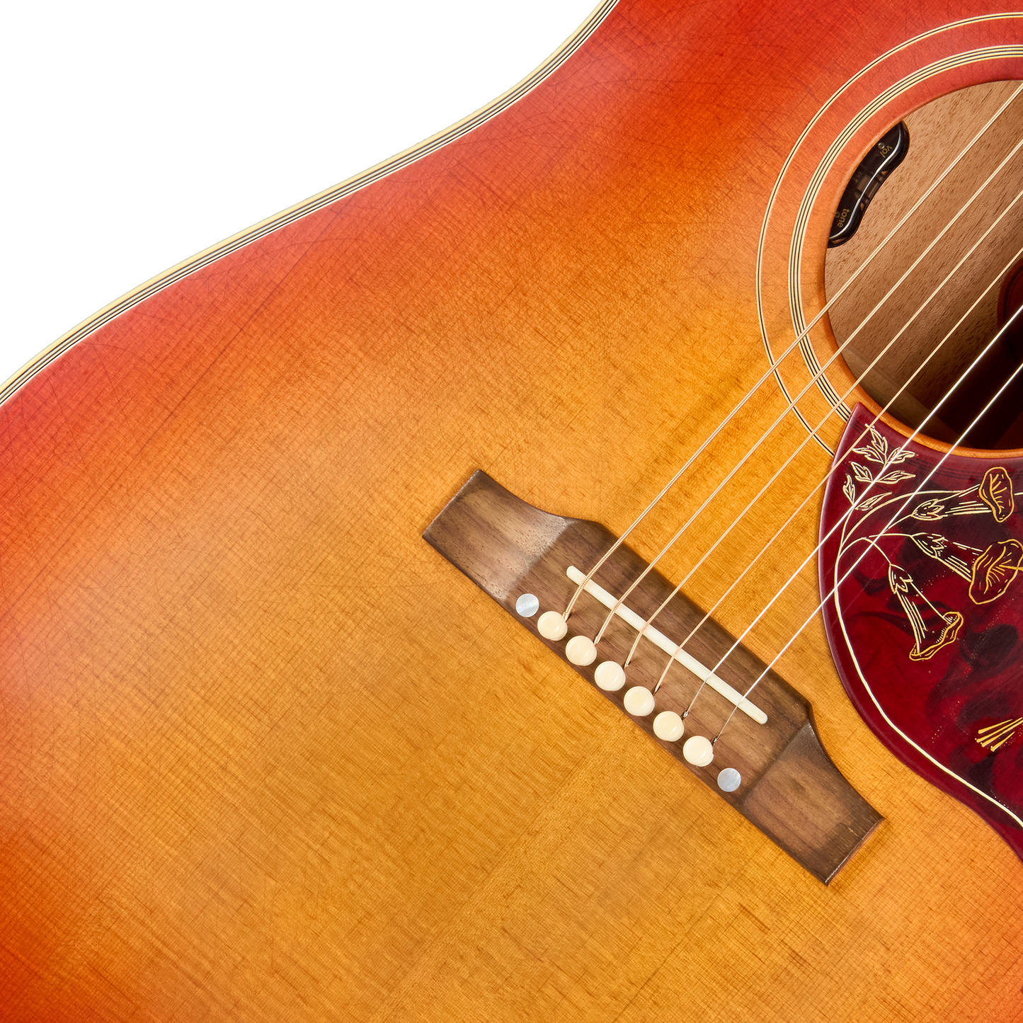 Gibson Custom 1960 Hummingbird Reissue with HiFi, Ultra Light Aged, Washed Cherry Sunburst Acoustic Guitar Gibson Custom