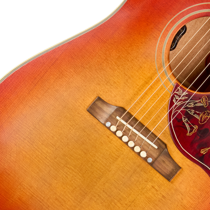 Gibson Custom 1960 Hummingbird Reissue with HiFi, Ultra Light Aged, Washed Cherry Sunburst Acoustic Guitar Gibson Custom