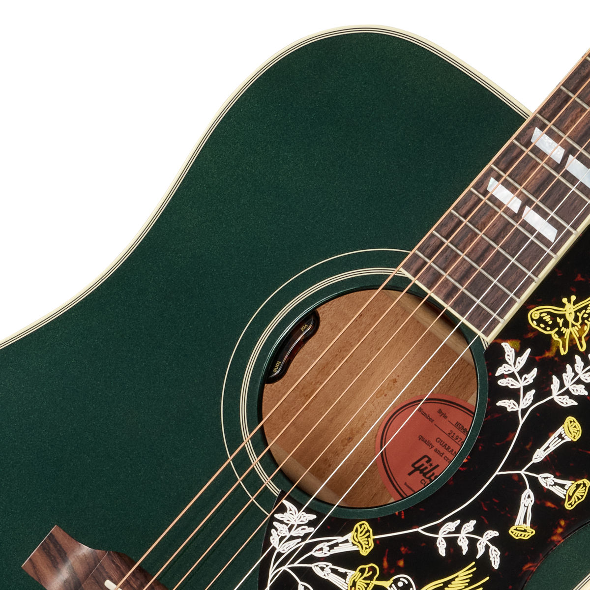 Gibson Custom Hummingbird Standard with HiFi DNA, Gloss, British Racing Green, Exclusive Acoustic Guitar Gibson Custom