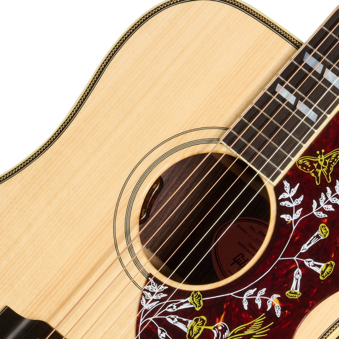 Gibson Custom Hummingbird Rosewood Herringbone, Antique Natural, Exclusive Gibson