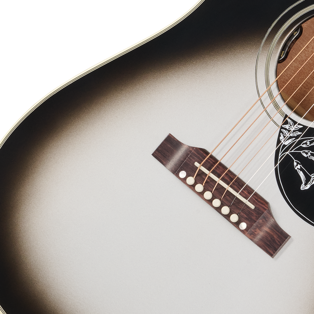 Gibson Custom Hummingbird Standard with HiFi DNA, Gloss, Silverburst, Exclusive Acoustic Guitar Gibson Custom