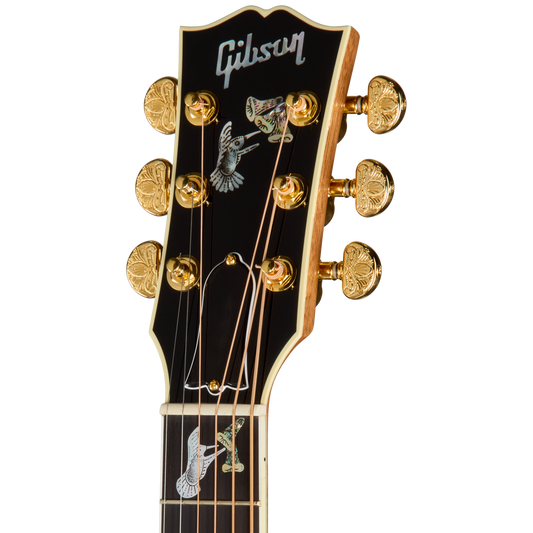 Gibson Custom Hummingbird Custom Koa, Left-Handed, Antique Natural Acoustic Guitar Gibson Custom