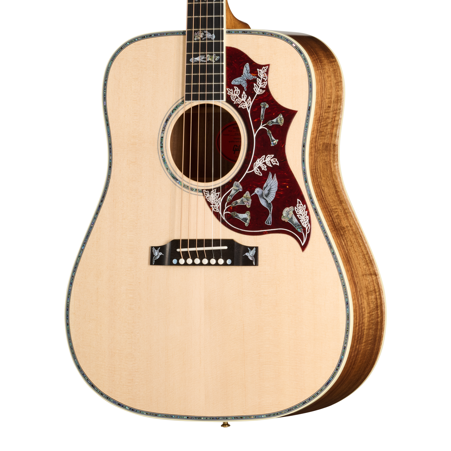 Gibson Custom Hummingbird Custom Koa, Antique Natural Acoustic Guitar Gibson Custom
