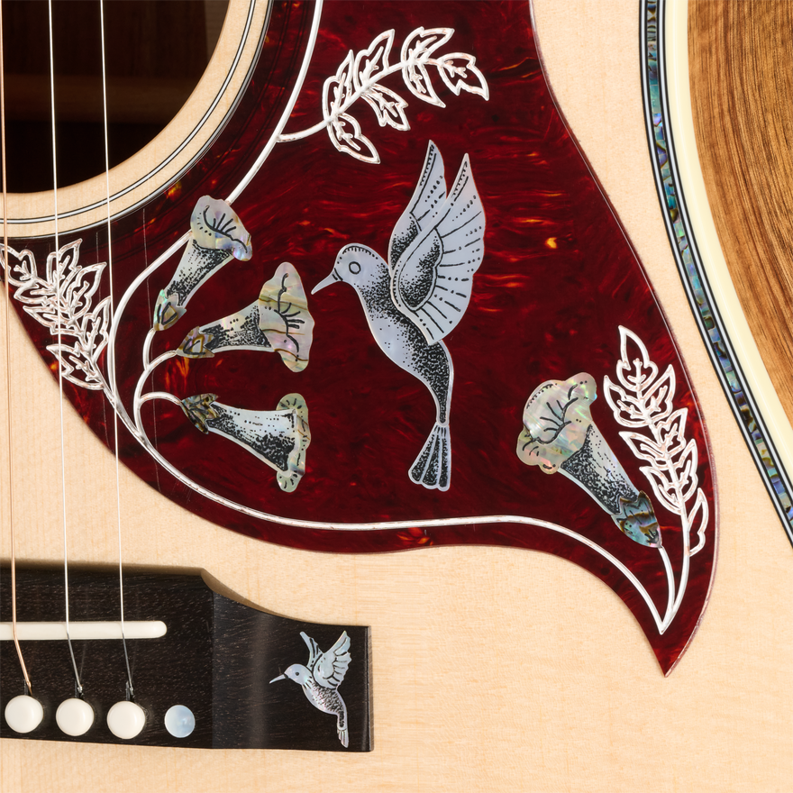 Gibson Custom Hummingbird Custom Koa, Antique Natural Acoustic Guitar Gibson Custom