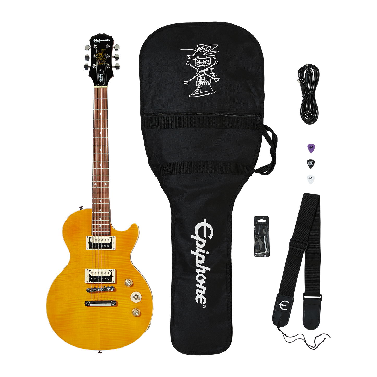 Epiphone Slash Appetite Les Paul Special-II Performance Pack 120V, Appetite Amber Player Pack Epiphone
