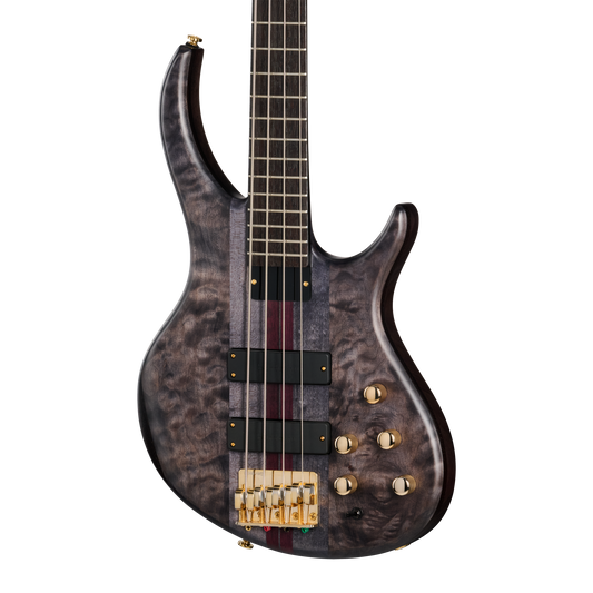 Tobias Classic IV, Transparent Black Satin Electric Bass Tobias