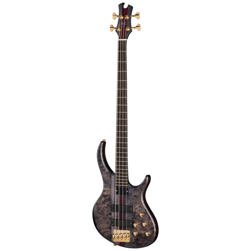 Tobias Classic IV, Transparent Black Satin Electric Bass Tobias