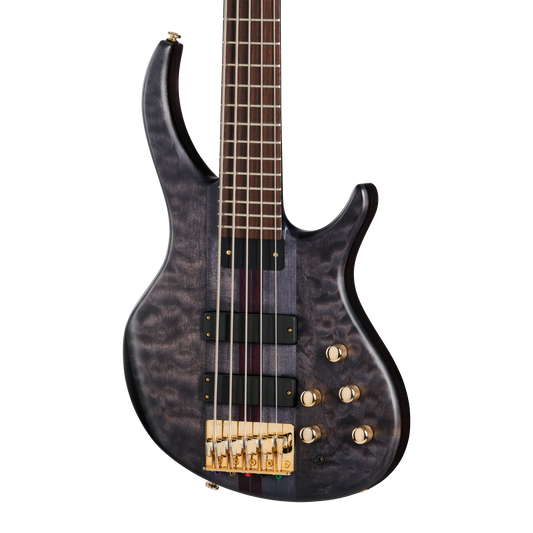 Tobias Classic V, Transparent Black Satin Electric Bass Tobias