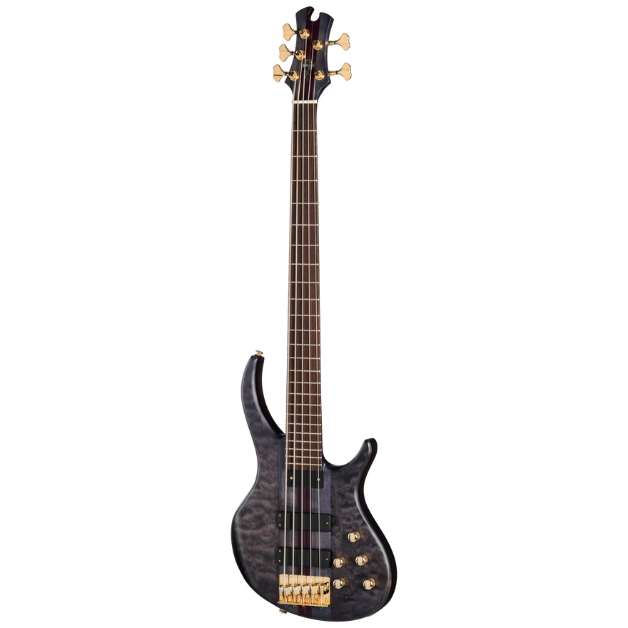 Tobias Classic V, Transparent Black Satin Electric Bass Tobias