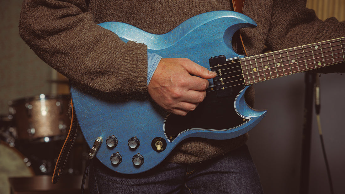 Gibson Custom 1963 SG Special Reissue, Light Aged, TV Pelham Blue Sparkle