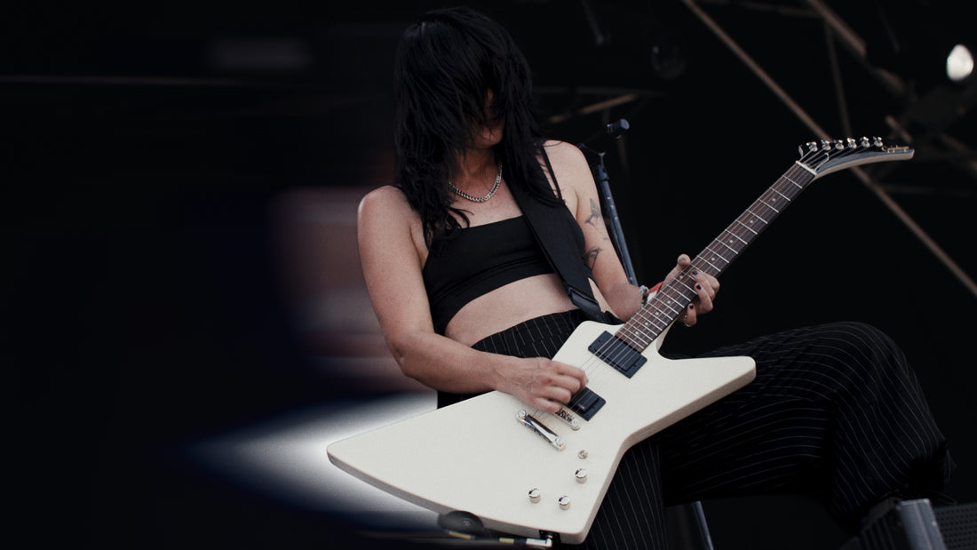 Kitty A. Austen from Saint Agnes with her Epiphone Explorer 80s EMG