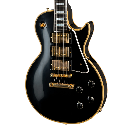 Gibson Custom 1957 Les Paul Custom Reissue 3-Pickup VOS, Ebony Electric Guitar Gibson Custom
