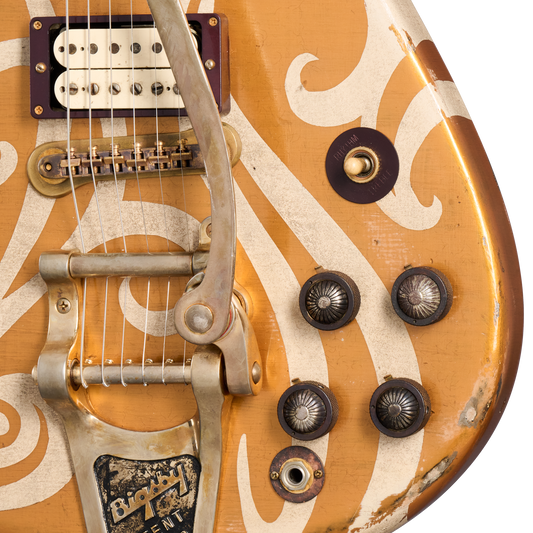 Gibson Custom Leo Scala Theodore Retroliner – Gold Adagio, Gold Adagio Electric Guitar Gibson Custom