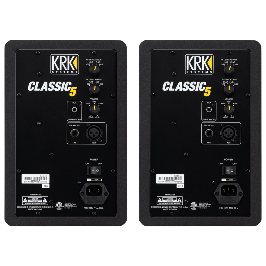 KRK Classic 5 Studio Monitor Pack UK, Black Studio Monitors KRK