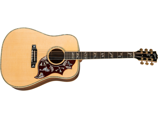Gibson Custom Hummingbird Custom Koa, Left-Handed, Antique Natural Acoustic Guitar Gibson Custom