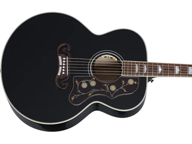 Gibson SJ-200 Standard, Ebony, Exclusive Acoustic Guitar Gibson