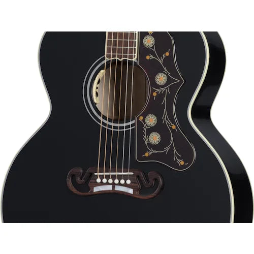 Gibson SJ-200 Standard, Ebony, Exclusive Acoustic Guitar Gibson