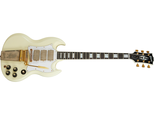 Gibson Custom Jimi Hendrix 1967 SG Custom, Aged Polaris White Electric Guitar Gibson Custom