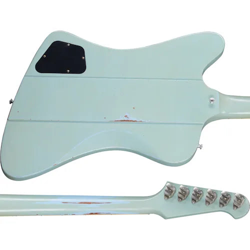 Gibson Custom 1963 Firebird V with Maestro Vibrola, Heavy Aged, Antique Frost Blue Electric Guitar Gibson Custom