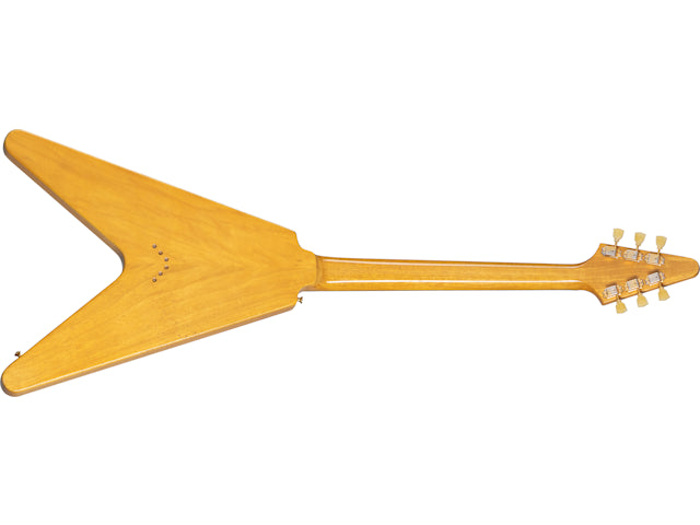 Gibson Custom 58 Korina Flying V Brazilian Rosewood Fingerboard, Aged Natural Electric Guitar Gibson Custom