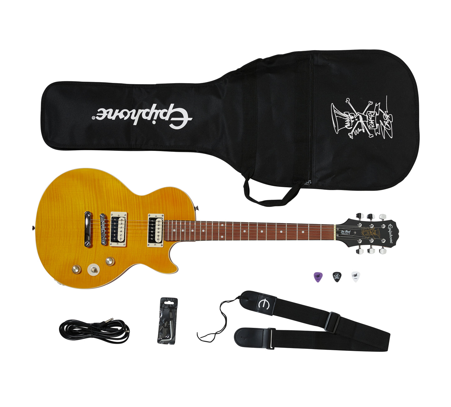 Epiphone Slash Appetite Les Paul Special-II Performance Pack 230V, Appetite Amber Player Pack Epiphone
