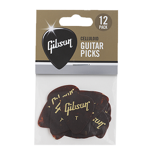 Gibson Tortoise Picks, 12-Pack, Thin Picks Gibson
