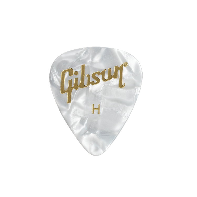 Gibson Pearloid White Picks, 12-Pack, Heavy Picks Gibson
