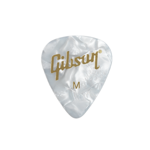 Gibson Pearloid White Picks, 12-Pack Picks Gibson Medium