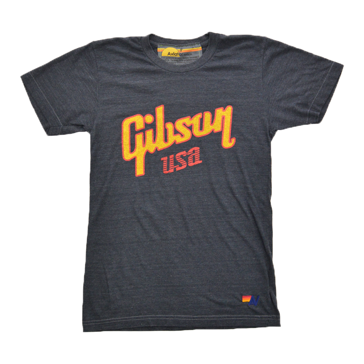 Aviator Nation x Gibson USA Crew Tee, Exclusive Shirts & Tops Gibson XS