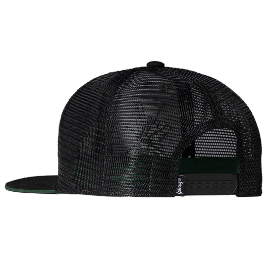 Gibson Slash 'Skully' Trucker Hat, Black & Green Headwear Gibson