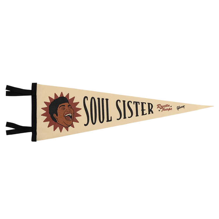 Gibson Sister Rosetta Tharpe Soul Sister Oxford Pennant, Exclusive Pennant Gibson