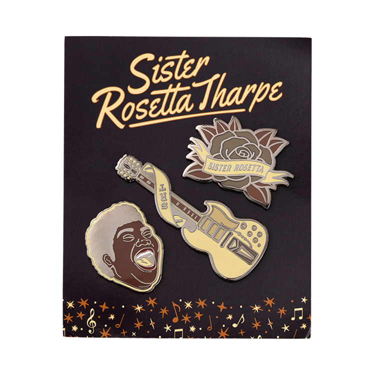 Gibson Sister Rosetta Tharpe Enamel Pin Set, Exclusive Pin Gibson