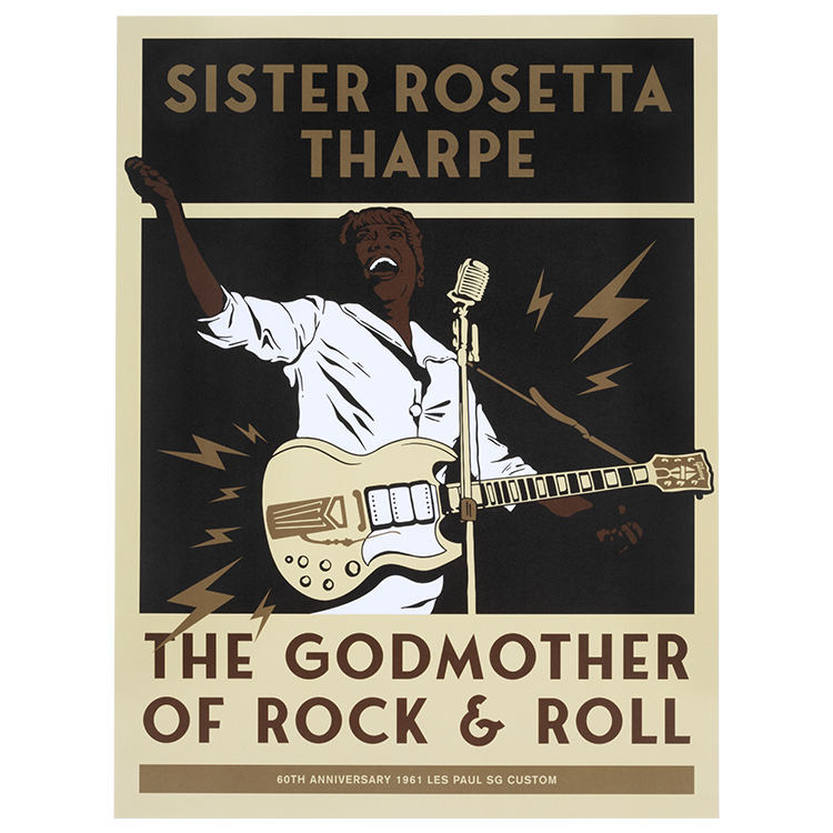 Gibson Sister Rosetta Tharpe Poster, Exclusive Poster Gibson