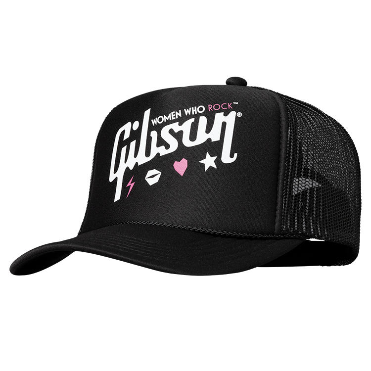 Women Who Rock x Gibson Foam Trucker Hat Headwear Gibson
