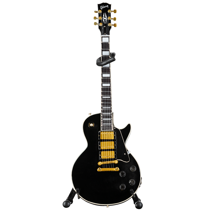 Gibson AXE HEAVEN® Les Paul Custom Ebony 1:4 Scale Mini Guitar Model Mini Guitar Gibson