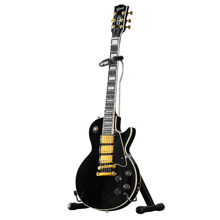 Gibson AXE HEAVEN® Les Paul Custom Ebony 1:4 Scale Mini Guitar Model Mini Guitar Gibson