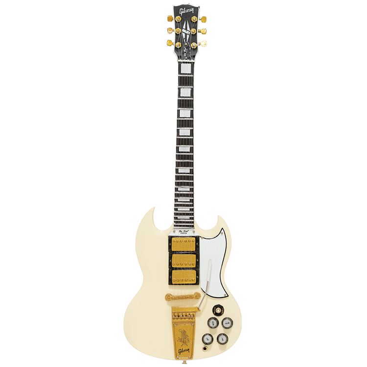 Gibson AXE HEAVEN® '64 SG Custom White 1:4 Scale Mini Guitar Model Mini Guitar Gibson