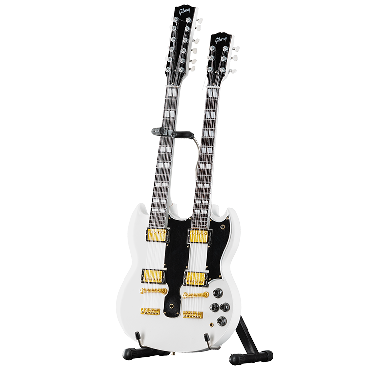 Gibson AXE HEAVEN EDS-1275 Alpine White 1:4 Scale Mini Guitar Model Mini Guitar Gibson