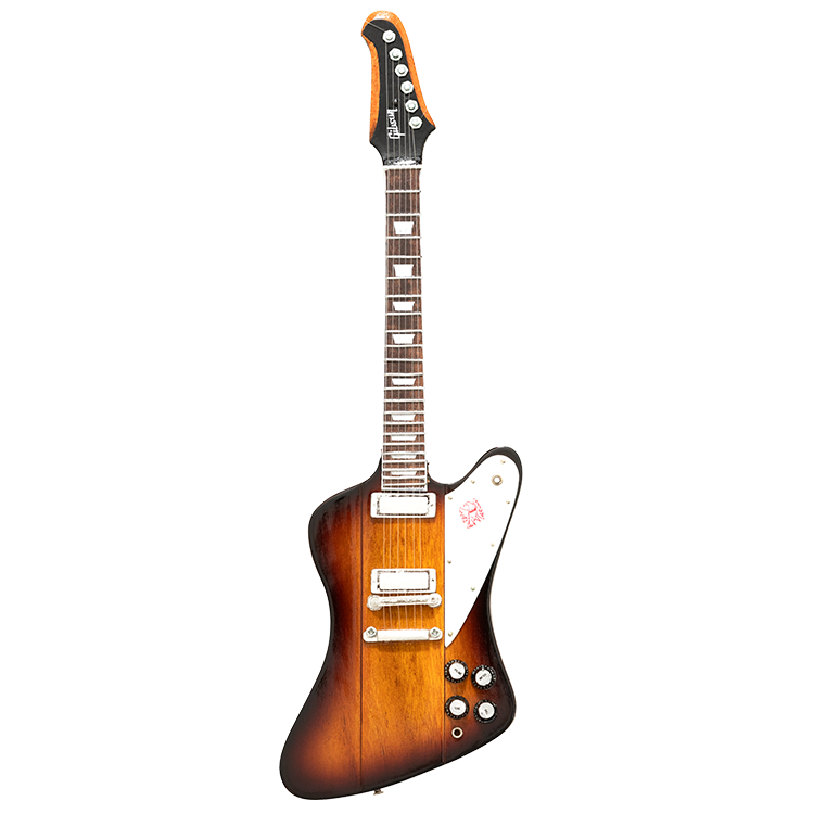 Gibson AXE HEAVEN® Firebird V Vintage Sunburst 1:4 Scale Mini Guitar Model Mini Guitar Gibson