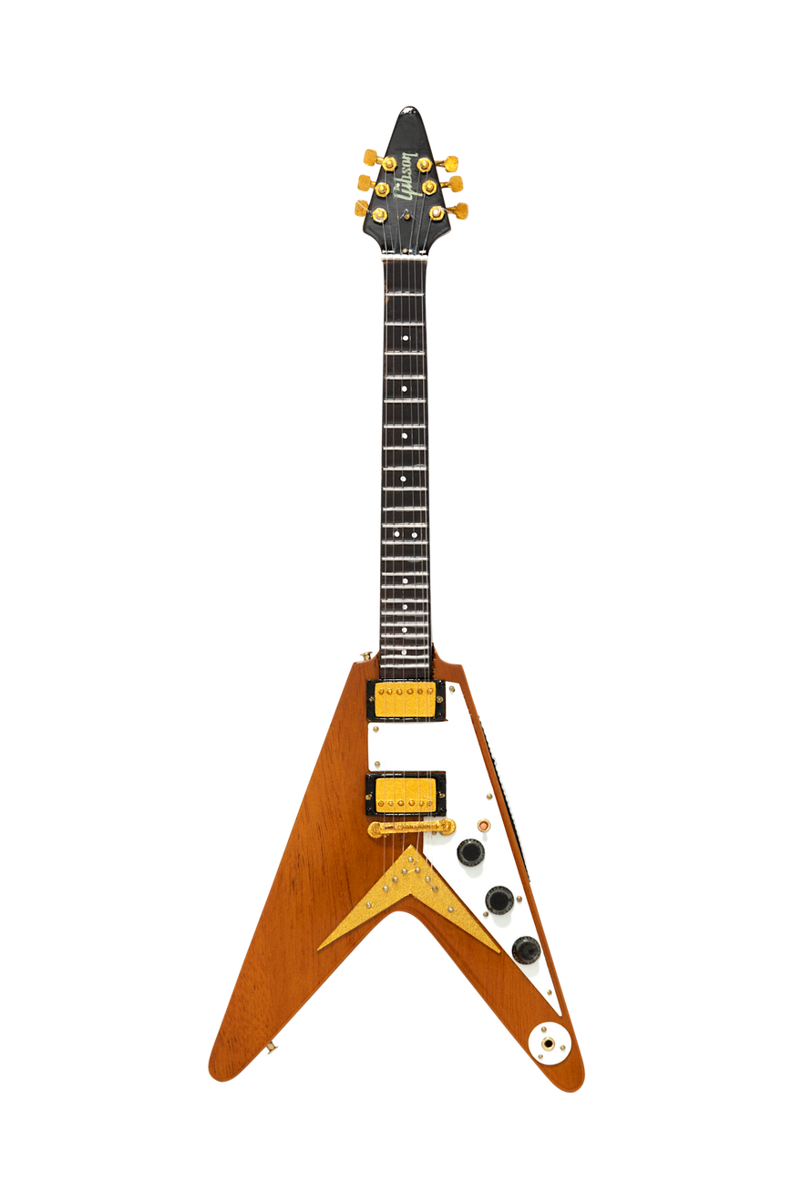 Gibson AXE HEAVEN® '58 Korina Flying V 1:4 Scale Mini Guitar Model Mini Guitar Gibson